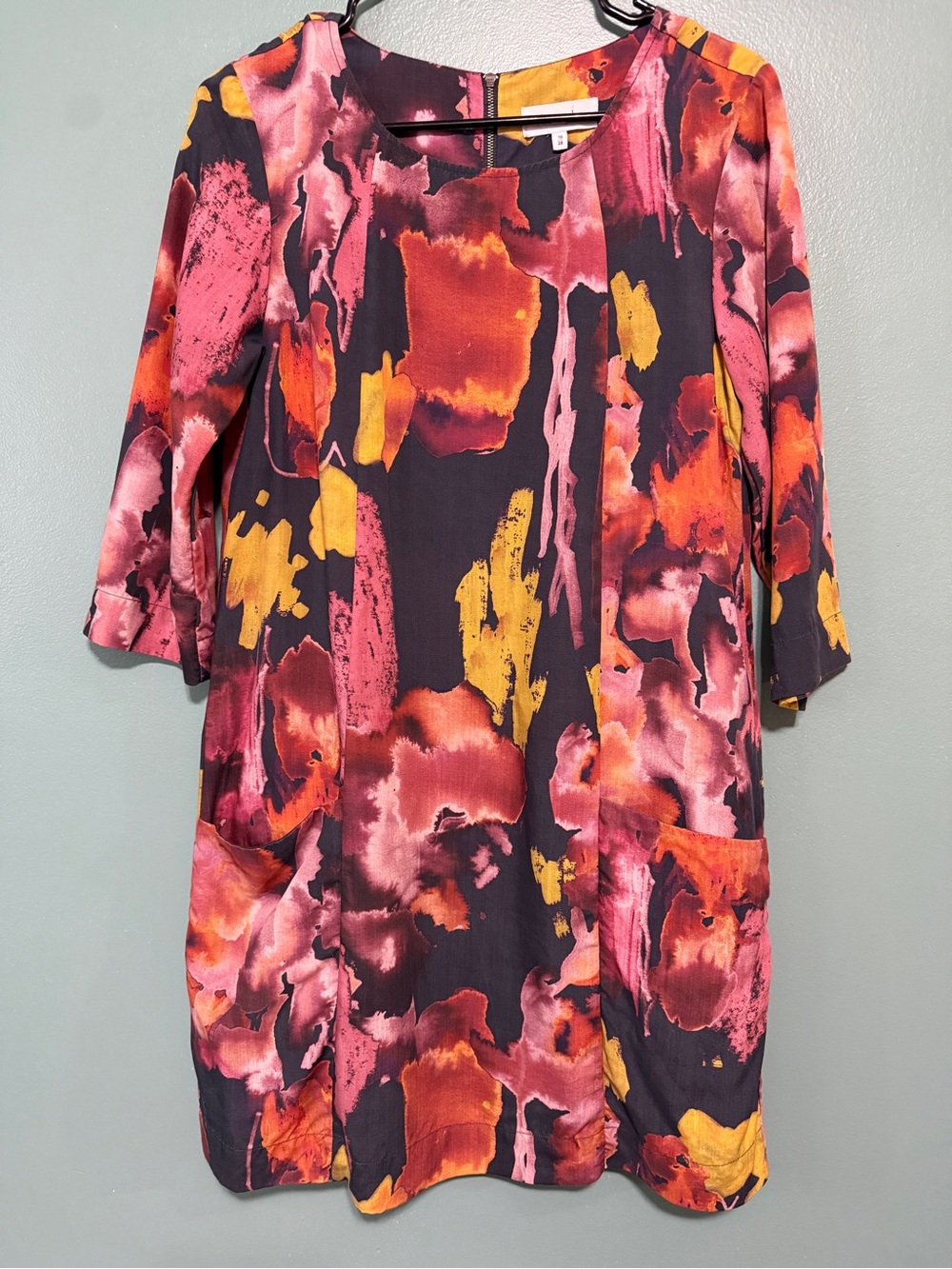 Thought 100% Lyocell*Tencel 3/4 sleeve shift dress